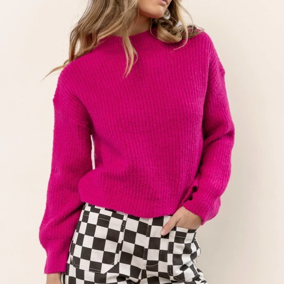 bohme Sweaters - Bohme Raleigh Mock Neck Sweater Size Small in Pink New / NWT